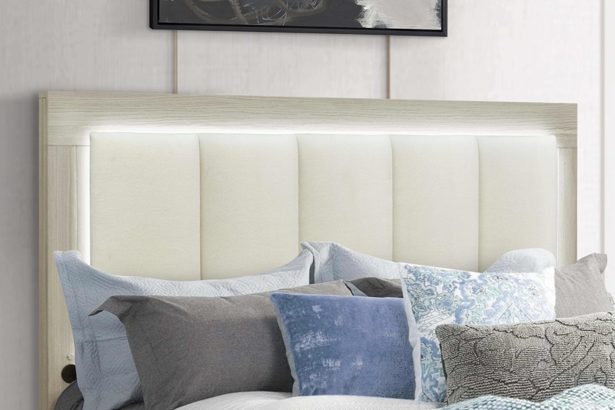 Emma Natural-White Bedroom Set view 2