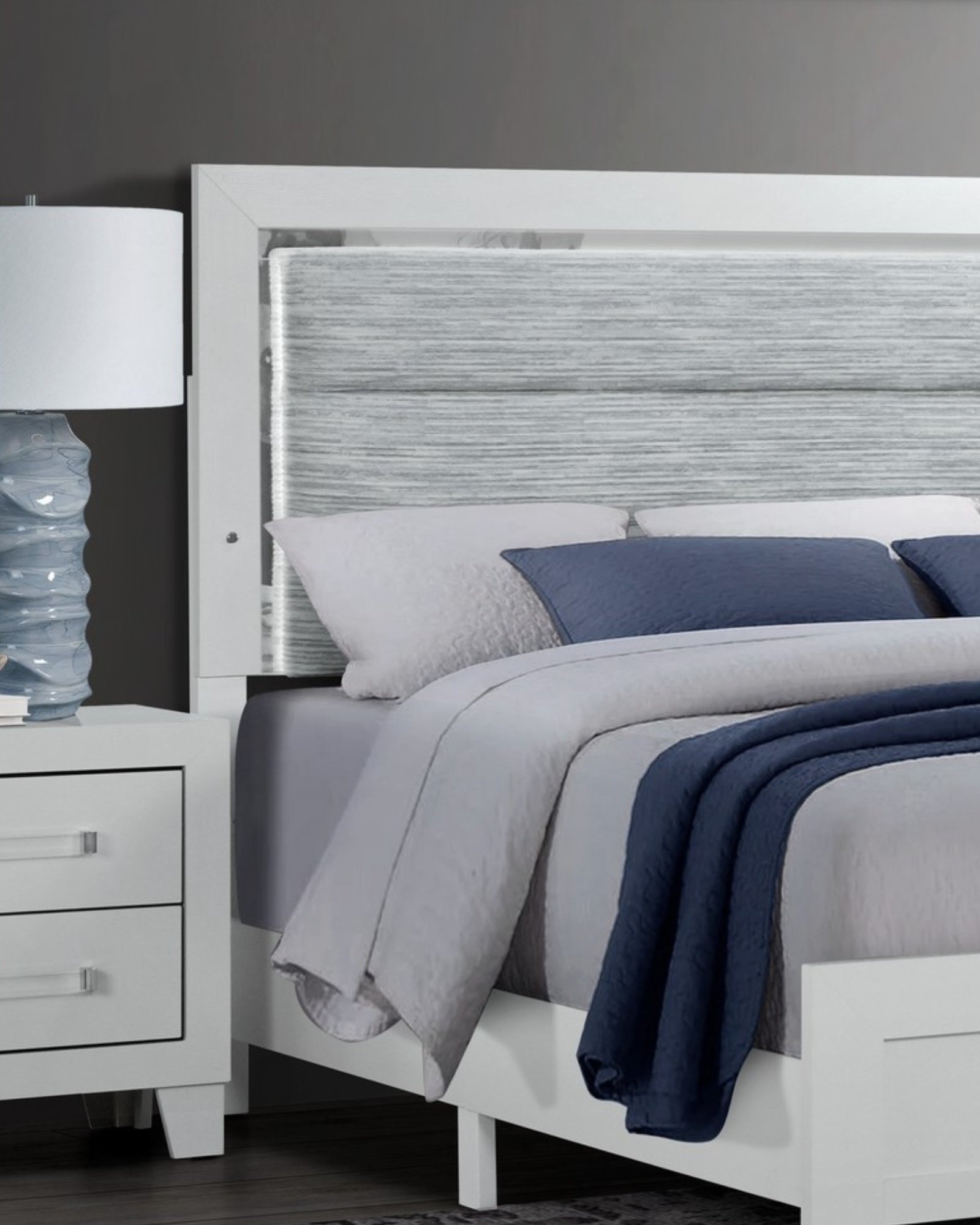 Luccia White Bedroom Set view 2