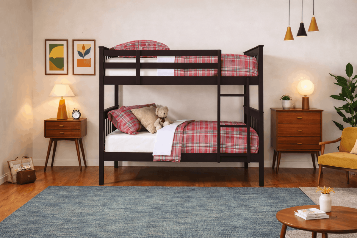 FH-2500 Single over Single Wood Bunk Bed view 4