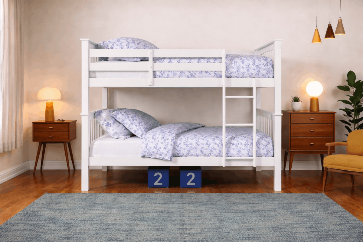 FH-2500 Single over Single Wood Bunk Bed view 6