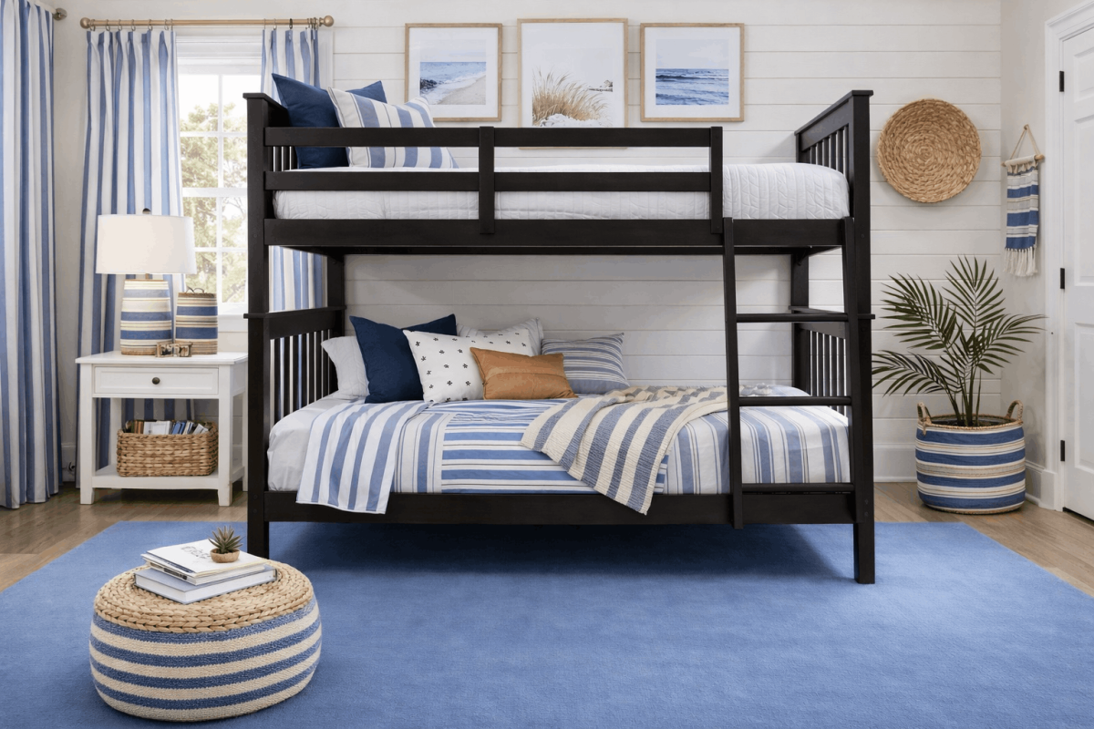 FH-2502 Double over Double Wood Bunk Bed view 4